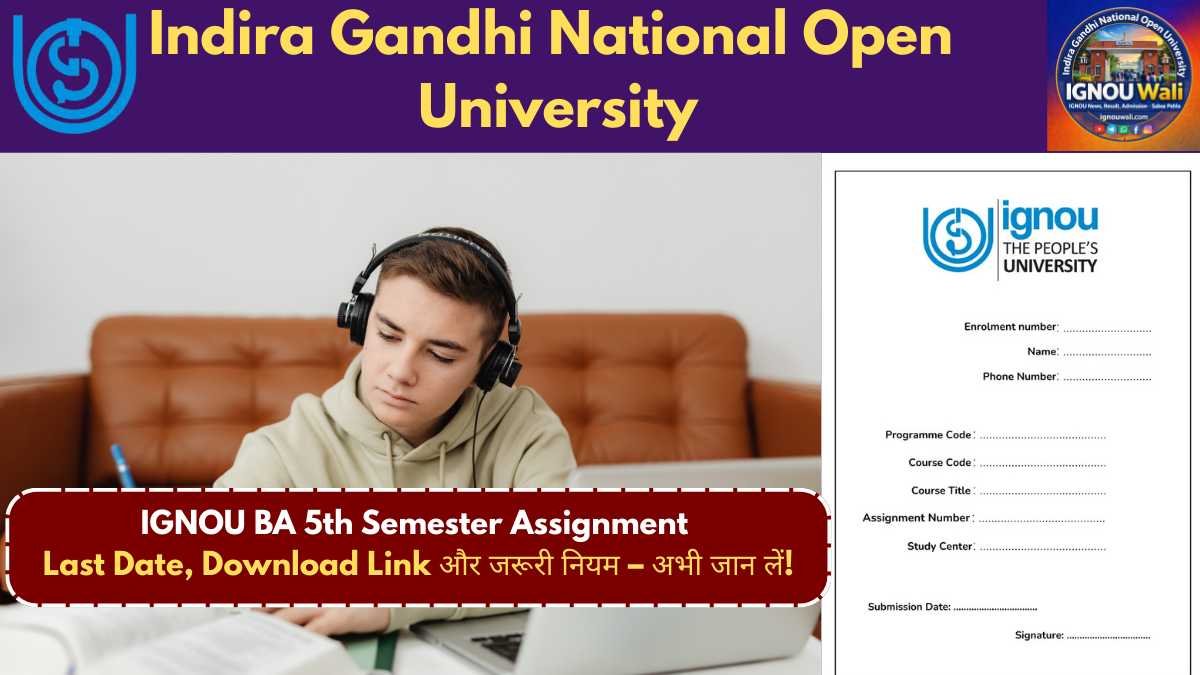 IGNOU BA 5th Semester Assignment