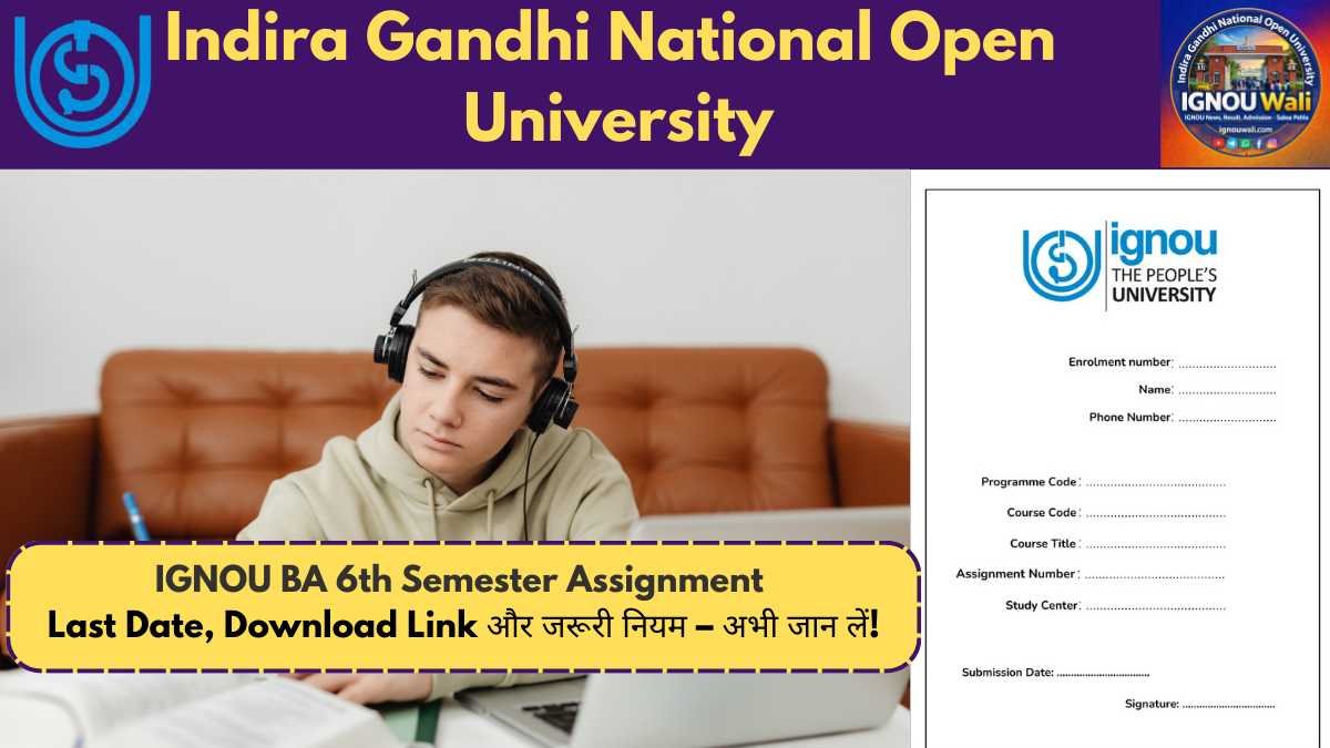 IGNOU BA 6th Semester Assignment