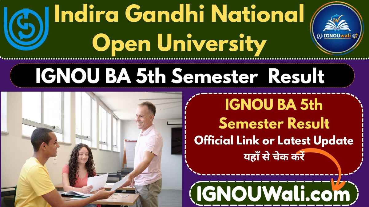 IGNOU BA 5th Semester Result