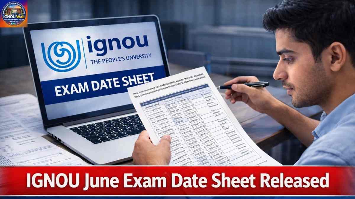 IGNOU TEE June Date Sheet