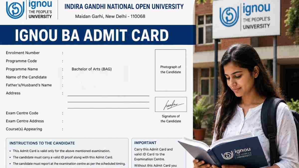 IGNOU BA Admit Card