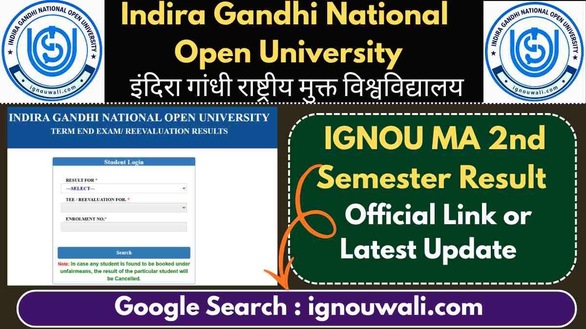 IGNOU MA 2nd Semester Result